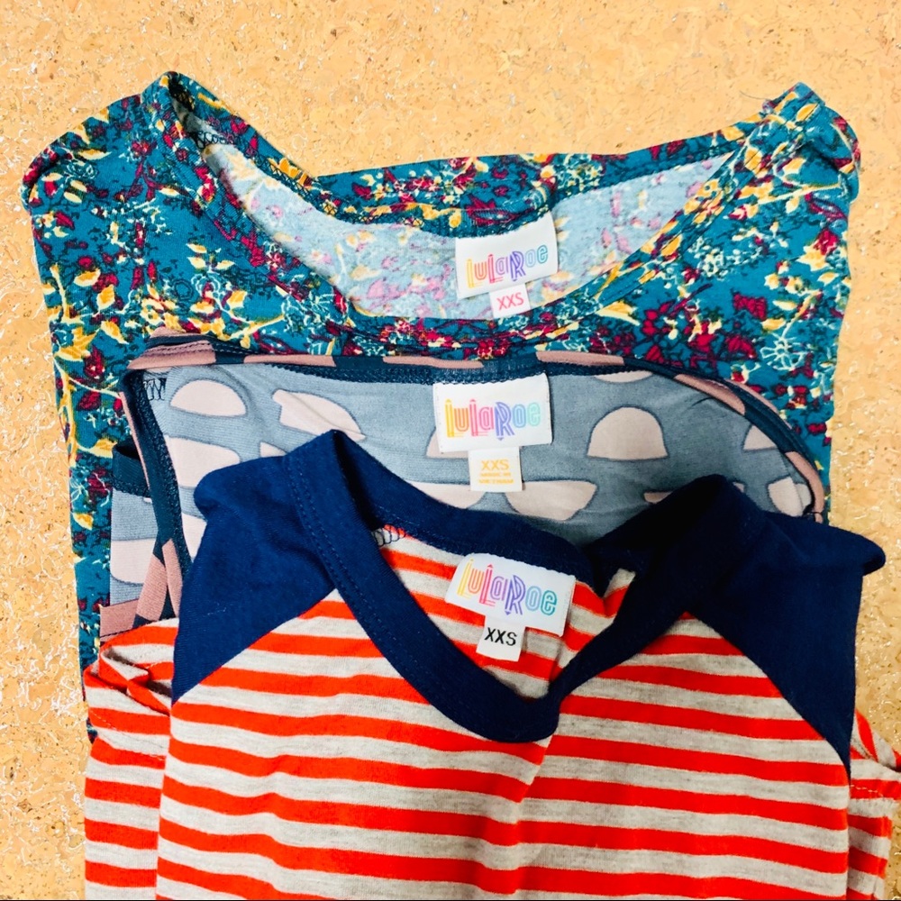 XXS Lularoe 3 Top Bundle